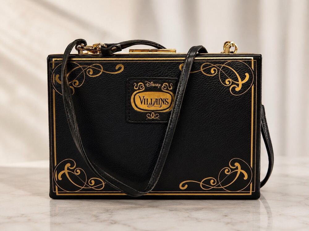 Loungefly Disney Villains Stained Glass Book Clutch Crossbody Purse Spellbook